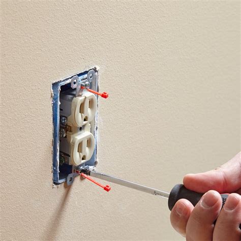 metal electrical box screw repair|screw hole in electrical box.